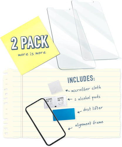 Screen Protector for Iphone 11 Pro Max & XS Max - Tuff Sheet - Scratch Resistant Tempered Glass with Alignment Tool - Clear 2-Pack