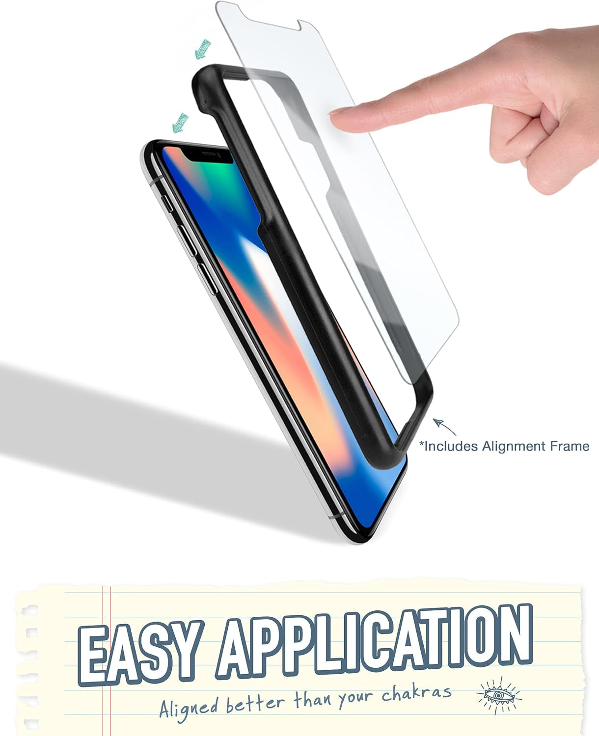 Screen Protector for Iphone 11 Pro Max & XS Max - Tuff Sheet - Scratch Resistant Tempered Glass with Alignment Tool - Clear 2-Pack