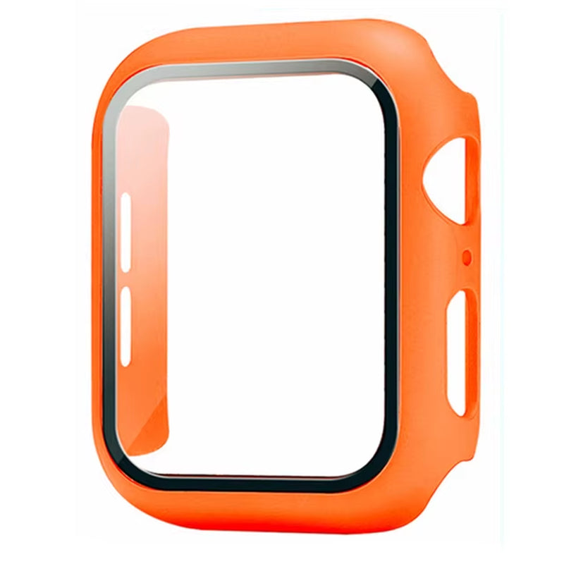 Glass+Cover for Apple Watch Case 9 8 7 6 SE 5 Iwatch Accessorie Screen Protector Apple Watch Serie 44Mm 40Mm 41Mm 45Mm 42Mm 38Mm